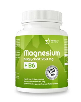 Nutricius - Magnesium bisglycinát 950 mg + B6 150 kapslí