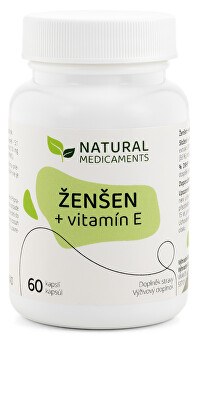 Natural Medicaments - Ženšen + vitamín E 60 kapslí